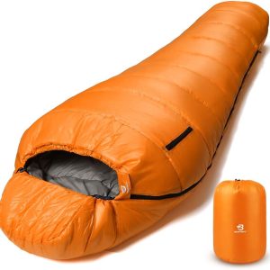 Bessport Mummy Sleeping Bag | 15-45 ℉ Extreme 3-4 Season Sleeping Bag for Adults Cold Weather– Warm and Washable, for Hiking Traveling & Outdoor Activities