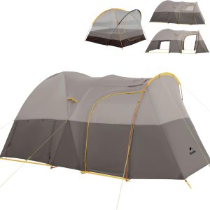 Naturehike KOTA 4/6/8 Person Camping Tent, Double Layer Waterproof 4 Person 6 Person 8 Person Tents for Camping, Large and Tall Family Tent with Vestibules Porch